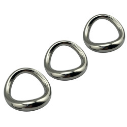 MenSteel Cockring en métal Curved Steel